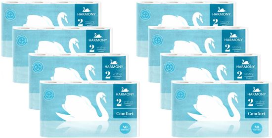 Harmony Toaletní papír Comfort Blue 2-vrstvý 8 x 8 rolí