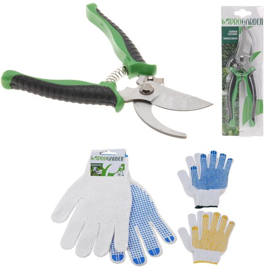 Previosa Zahradní nůžky 19,5 cm + pracovní rukavice