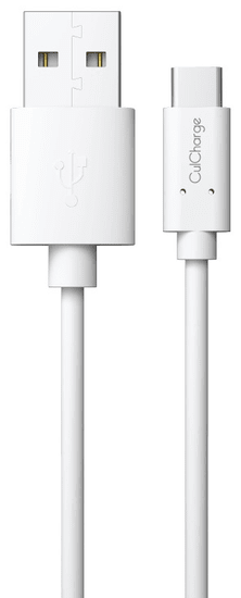 CulCharge Datový kabel USB-C - USB, 1m, bílý - zánovní