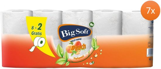 Big Soft Broskev toaletní papír 2 vrstvý 7 x 10 rolí
