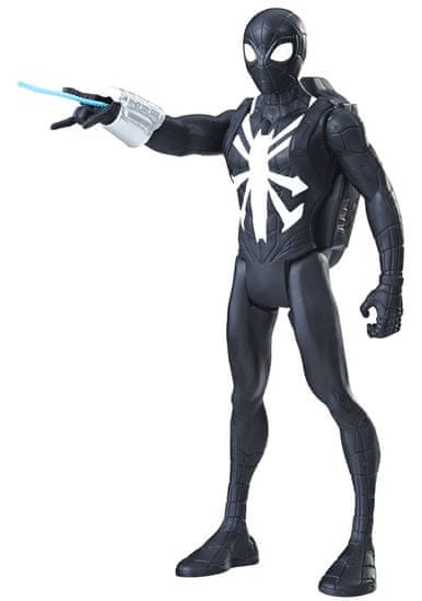 Spiderman Figurka s vystřelovacím pohybem – Black suit Spiderman