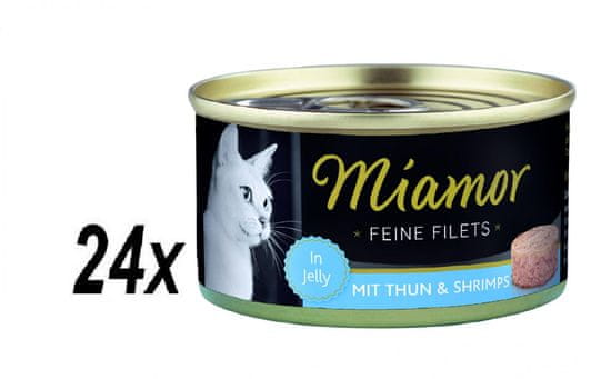 Finnern Konzerva Miamor Feine Filets tuňák+krevety v želé 24 x 100g