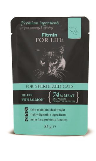 Fitmin Cat pouch sterilized salmon 85 g