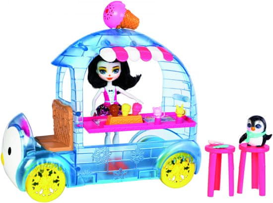 Mattel Enchantimals Zmrzlinový vozík s tučňákem - použité