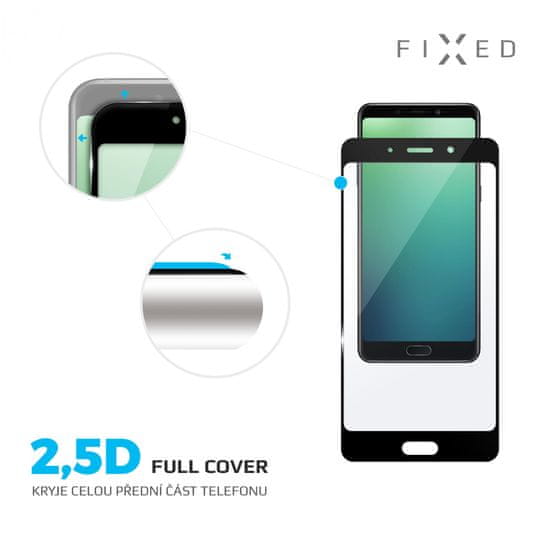 FIXED Ochranné tvrzené sklo Full-Cover pro Honor 7X, přes celý displej, 0.33 mm, černé