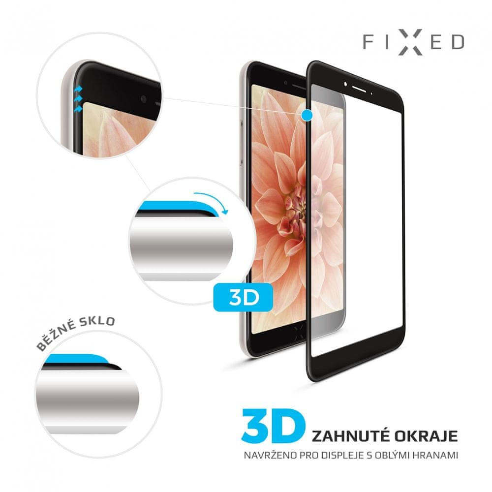 FIXED Ochranné tvrzené sklo 3D Full-Cover pro Apple iPhone X, přes celý displej, 0.33 mm, černé