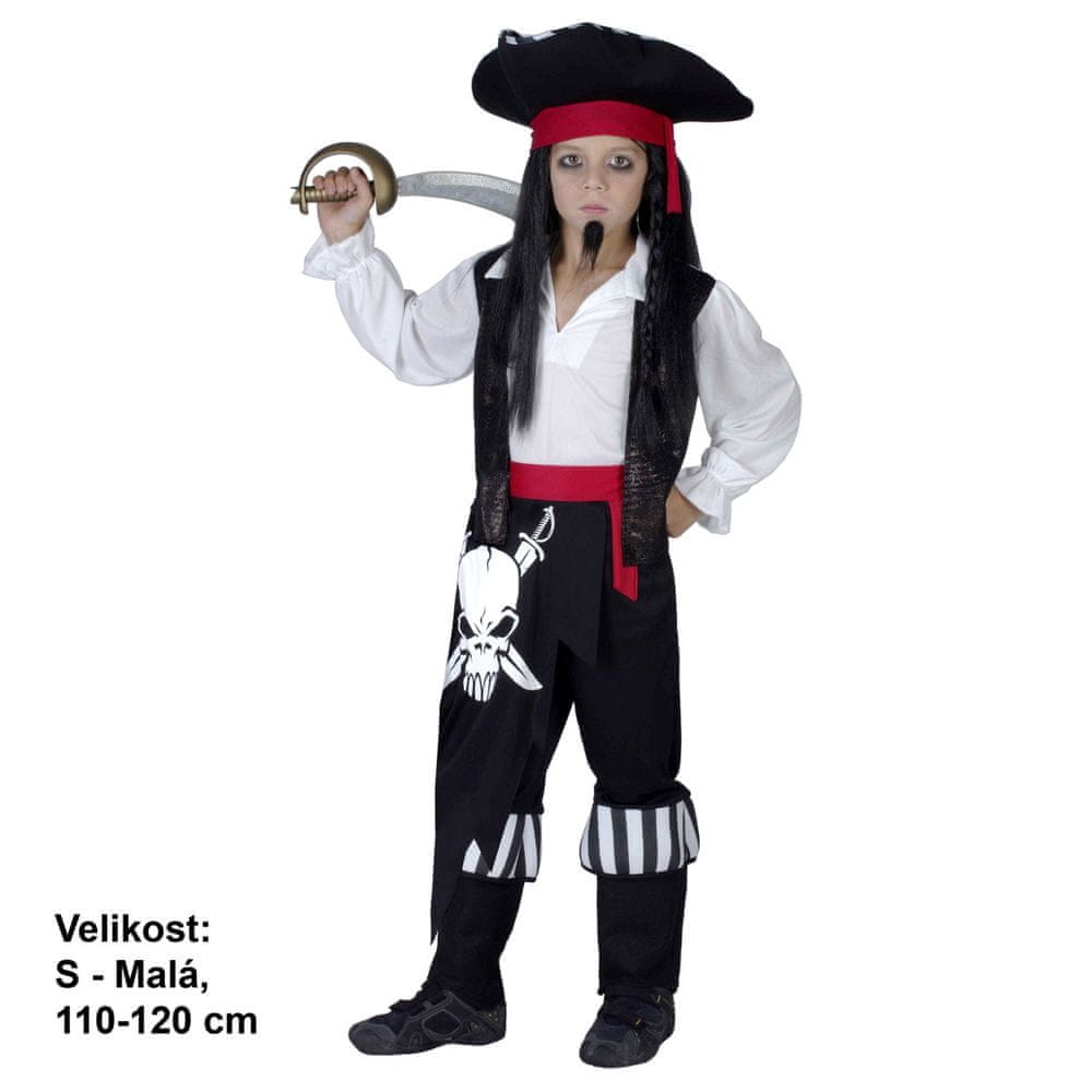 MaDe Kostým Pirát, 110 - 120 cm