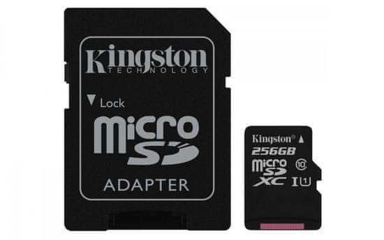 Kingston Micro SDXC Canvas Select 256GB 80MB/s UHS-I + SD adaptér (SDCS/256GB)