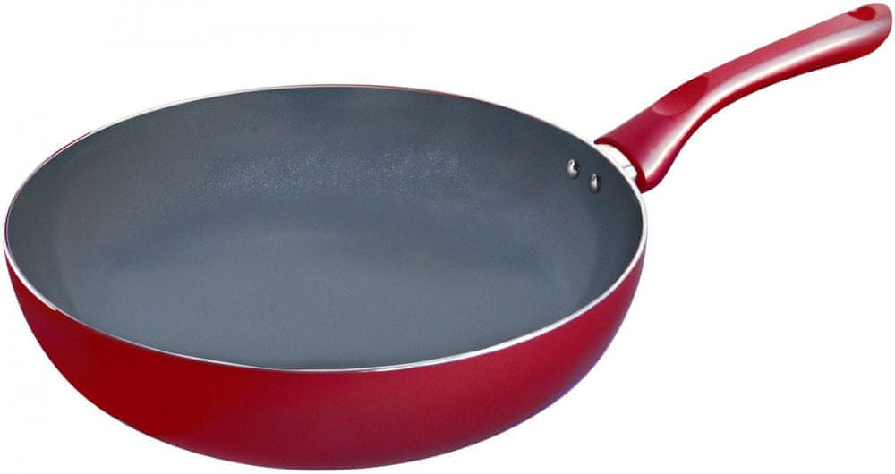 Levně Toro Pánev wok keramika červená 28 cm