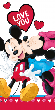 Jerry Fabrics Osuška Mickey and Minnie Love you