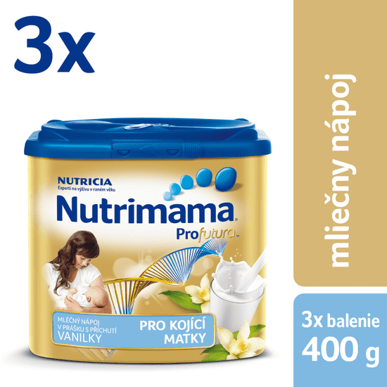 Nutrilon Nutrimama mléčný nápoj v prášku, vanilka - 3×400g