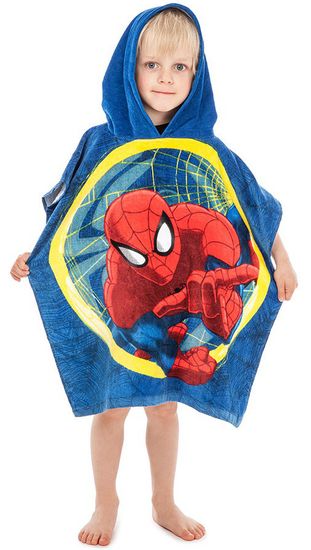 Jerry Fabrics Plážová osuška pončo Spiderman 2016 60x120 cm