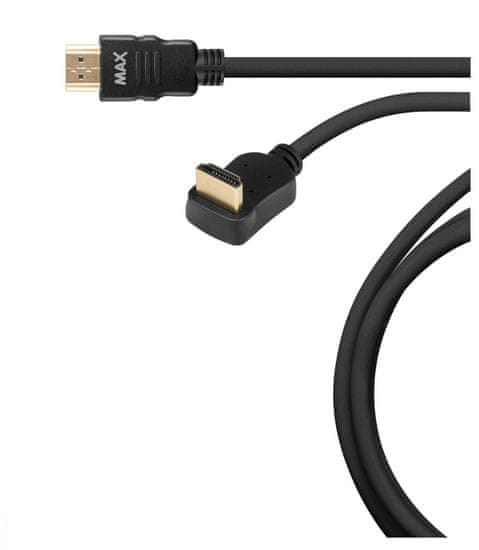 MAX kabel HDMI, 2x HDMI A samec 2m, černá