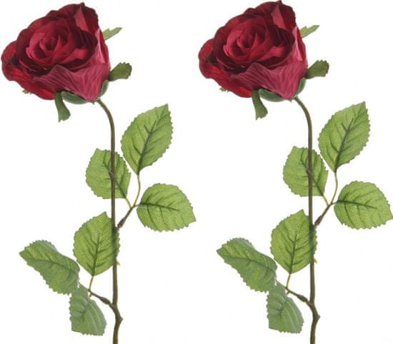 Kaemingk Růže rudá 45 cm, 2 ks