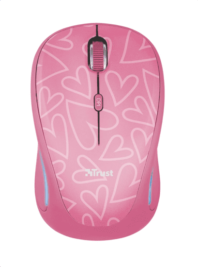 Trust Yvi FX Wireless Mouse - růžová (22336)