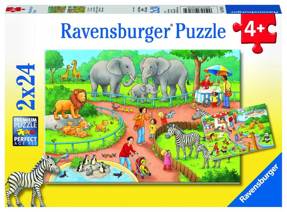 Ravensburger Den v zoo 2x24 dílků