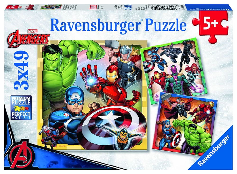 Levně Ravensburger Disney Marvel Avengers 3x49 dílků