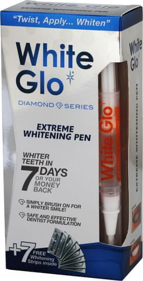 White Glo Diamond Series bělící pero + 7 bělících pásků