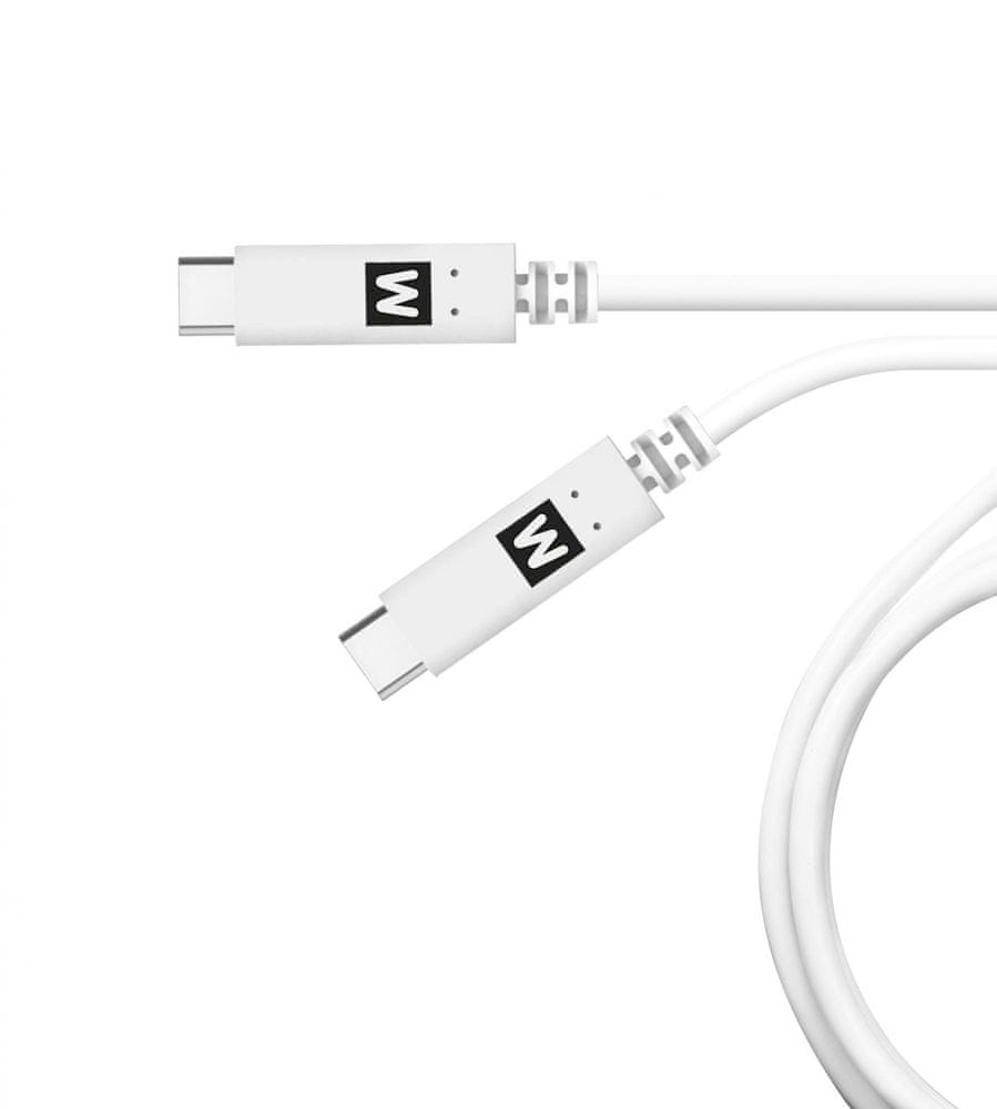 MAX Propojovací datový kabel USB 3.1 Gen1, USB C 1m, bílá