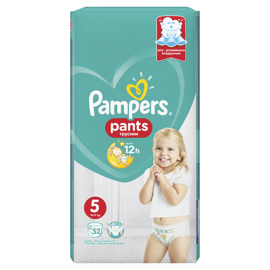 Pampers Pants 5 (12-17 kg) Baby Giant Pack 52 ks