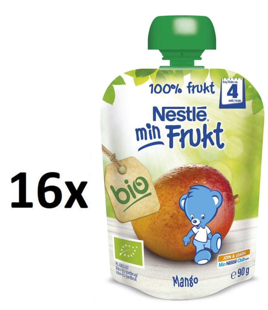 Nestlé BIO kapsička Mango 16x90g (dárek)