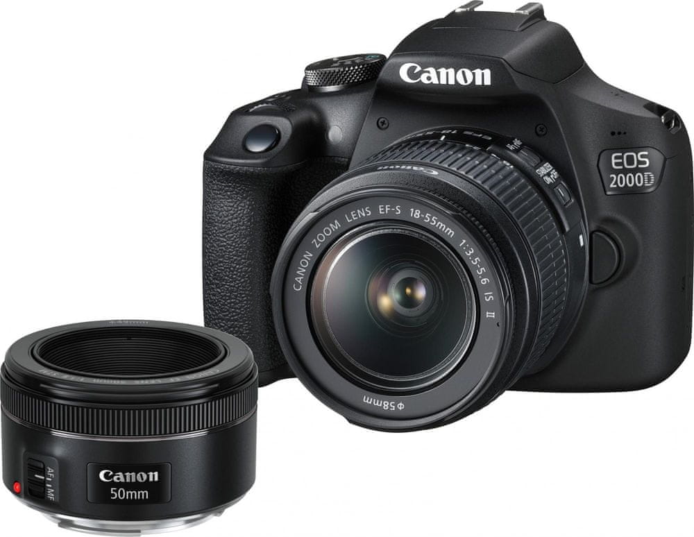 Levně Canon EOS 2000D + 18-55 IS + 50/1,8 (2728C022)