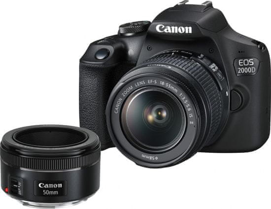 Canon EOS 2000D + 18-55 IS + 50/1,8 (2728C022) - použité