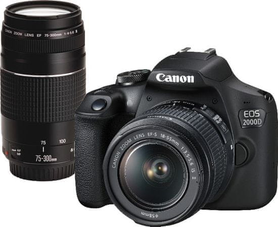 Canon EOS 2000D + 18-55 IS + 75-300 DC III (2728C017) - zánovní
