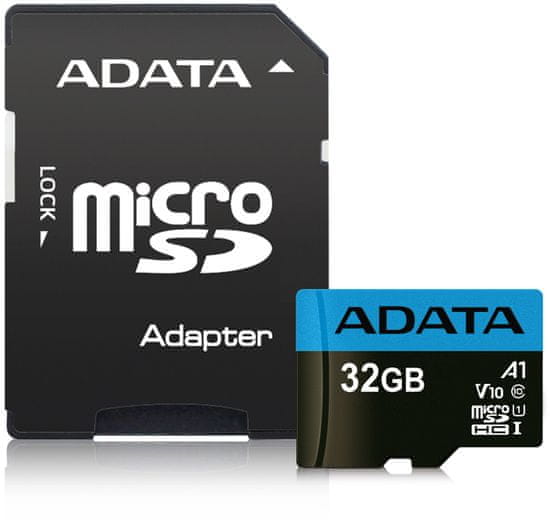 Adata MicroSDHC 32GB UHS-I 85/20MB/s + ad (AUSDH32GUICL10A1-RA1)