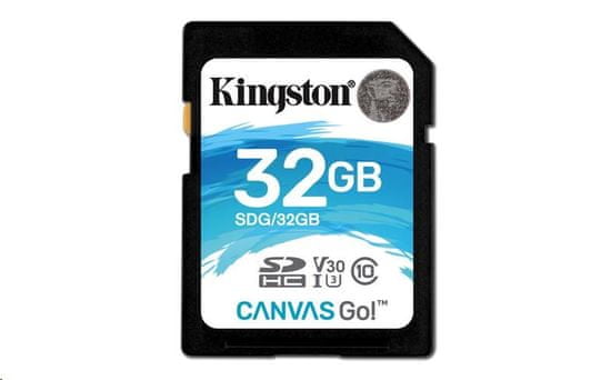 Kingston 32GB Canvas Go! SDHC UHS-I U3 + ad (SDG/32GB) - rozbaleno