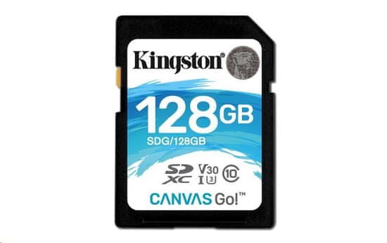 Kingston 128GB Canvas Go! SDXC UHS-I U3 + ad (SDG/128GB) - použité