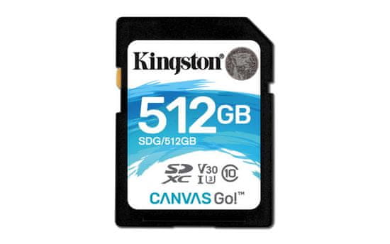 Kingston 512GB Canvas Go! SDXC UHS-I U3 + ad (SDG/512GB)