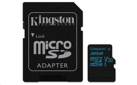 Kingston 32GB Canvas Go! micro SDHC UHS-I U3 + ad (SDCG2/32GB)