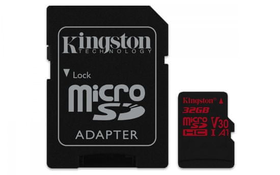 Kingston 32GB Canvas React micro SDHC UHS-I V + ad (SDCR/32GB)