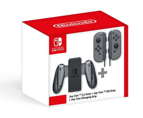 Nintendo Switch Joy-Con (pár) šedý +Charging Grip