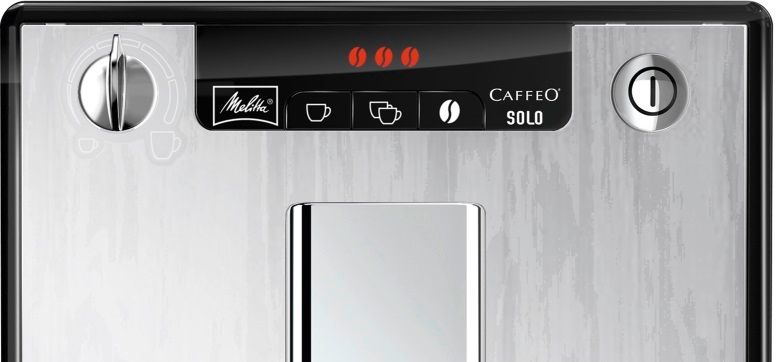Automatický kávovar Melitta Solo Stříbrná systém extrakce aroma 2 šálky najednou nastavitelná výška trysky kompaktní rozměry