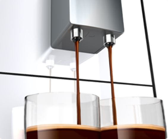 Automatický kávovar Melitta Solo Stříbrná 2 šálky najednou výškově nastavitelná tryska kompaktní rozměry