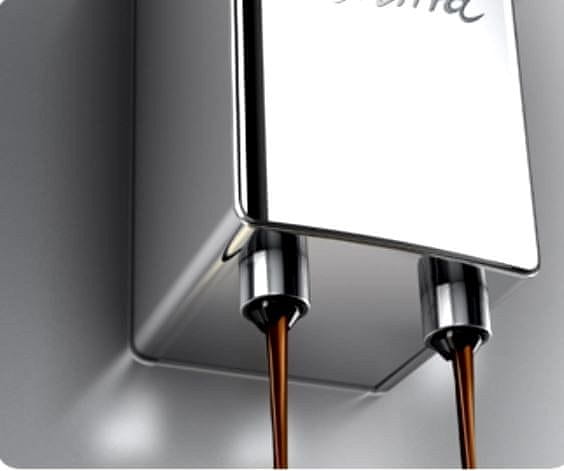 Automatický kávovar Melitta Solo & Milk Stříbrná 2 šálky najednou výškově nastavitelná tryska kompaktní rozměry