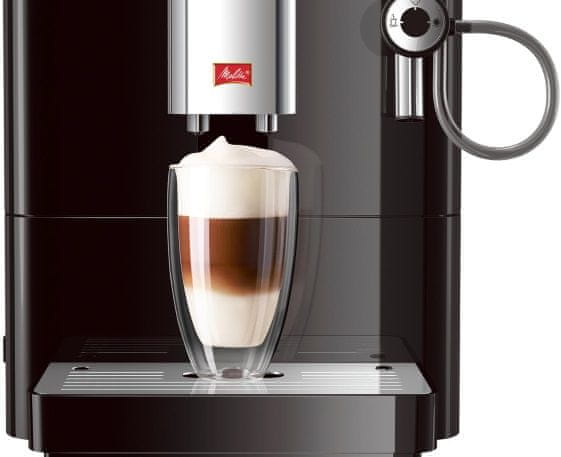 Automatický kávovar Melitta Passione Černá 2 šálky najednou výškově nastavitelná tryska kompaktní rozměry