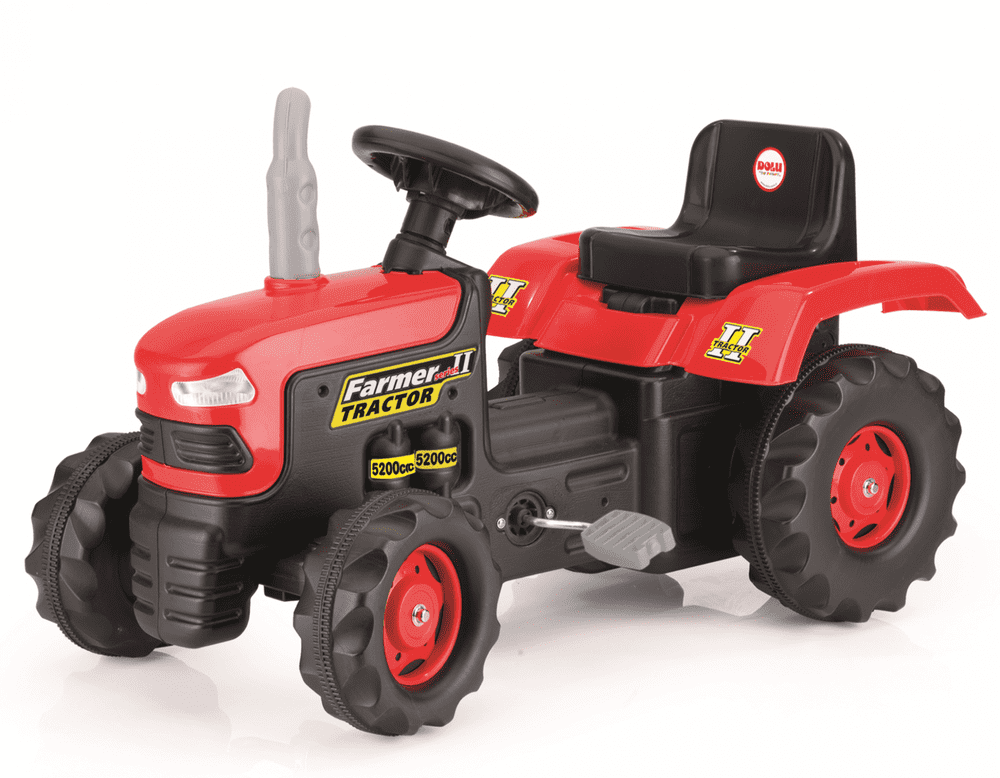 DOLU Velký šlapací traktor, červený - zánovní