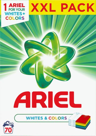 Ariel White & Color prací prášek 5,25 kg (70 praní)