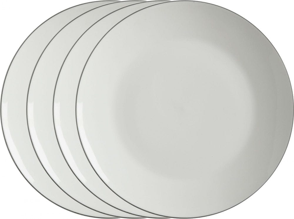 Maxwell & Williams Mělký talíř 27,5 cm White Basics Edge, 4 ks