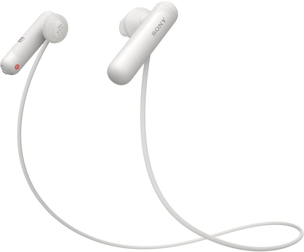 Sony WI-SP500 bezdrátová sluchátka, bílá/šedá