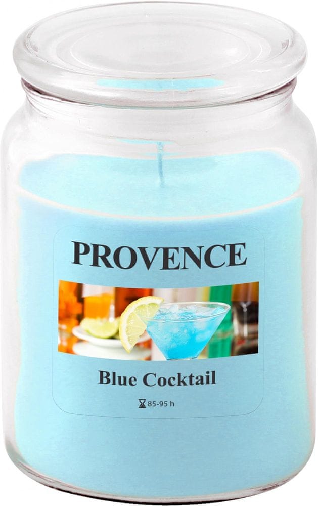 Toro Svíčka ve skle s víčkem - Blue Cocktail 510 g