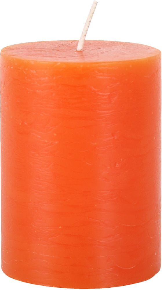 Toro Svíčka rustikální oranžová 7,5 x 10 cm