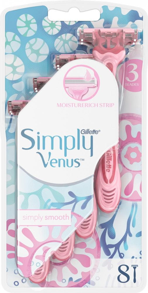 Levně Gillette Simply Venus 3 Dámská holítka 8 ks