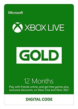 Microsoft Xbox Live Gold - 12 měsíců (S4T-00019)