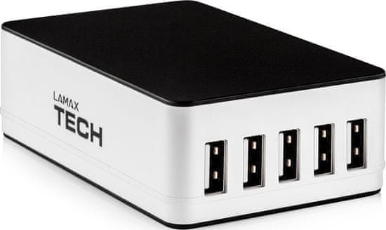 LAMAX Tech USB Smart Charger 6.5A (5x USB), LMCH65, bílo-černá