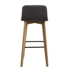 Design Scandinavia Barová židle Areta (SET 2 ks), antracit