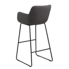 Design Scandinavia Barová židle Sarah (SET 2 ks), tmavě šedá